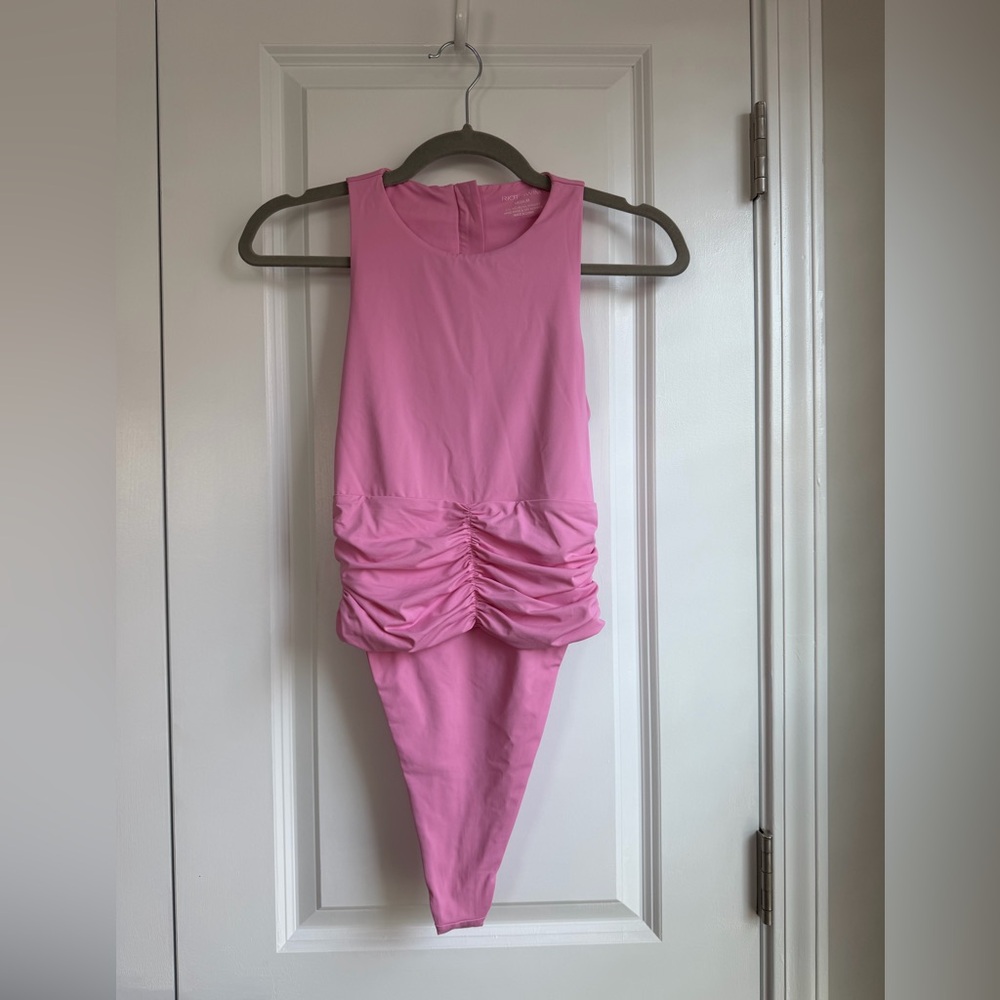 Riot Swim Jace One-Piece Thong Minimal Coverage Bubblegum Pink Size Medium
